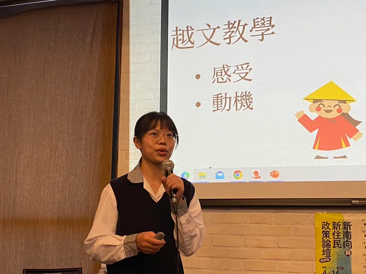 新二代張寶云分享生命歷程。移民署提供