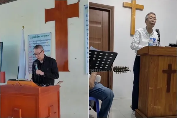 徐世源上個月被捕捉到成立教會佈道。翻攝YouTube