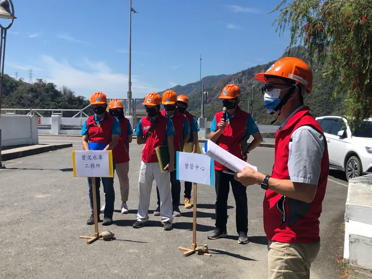 南水局派員前往曾文水庫進行防汛演練。南水局提供