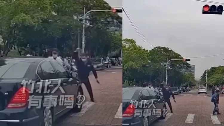 正義哥拍車怒吼。翻攝自竹北人有事嗎臉書