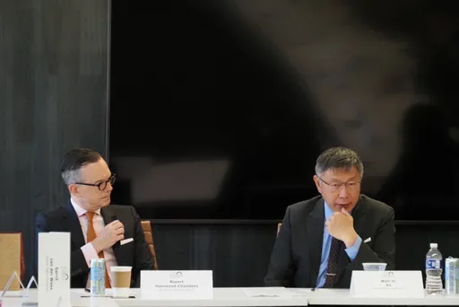 柯文哲參訪華盛頓美台商會　暢談訪美3目的！談中共黃海軍演這樣說