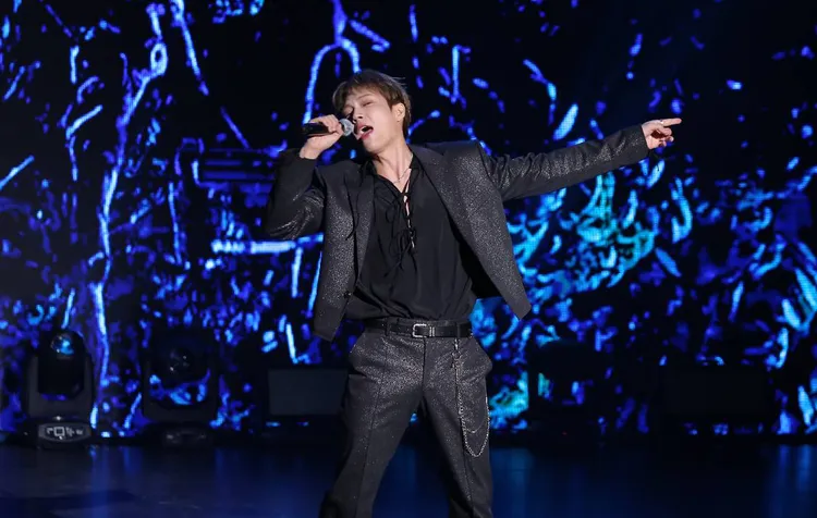 南優鉉展現唱歌實力，全場驚歎不已。鄭孟晃攝