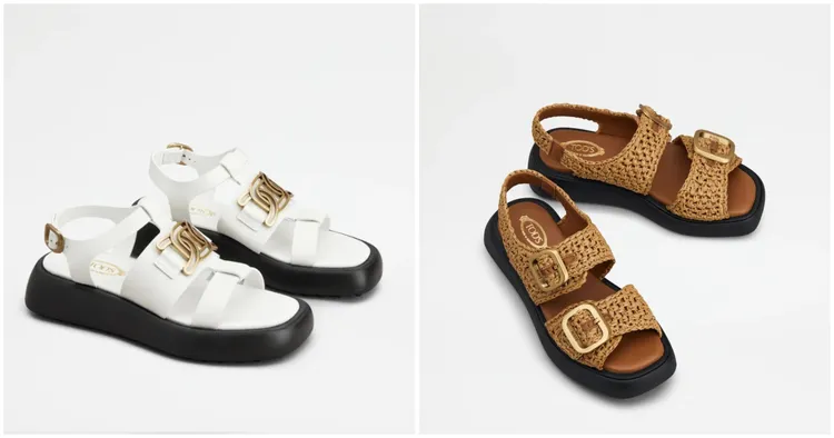 Kate白色涼鞋NT37,100(圖左)、草編涼鞋NT37,500(圖右)