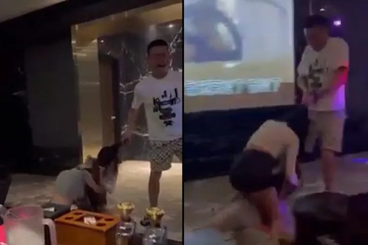 趙男扯髮拖行孫姓女子。翻攝自臉書爆料公社