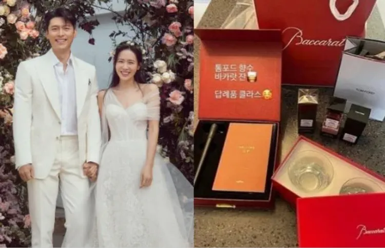 玄彬和孫藝真結婚一年多，婚宴伴手禮也被認為是藝人的範本。翻攝naver