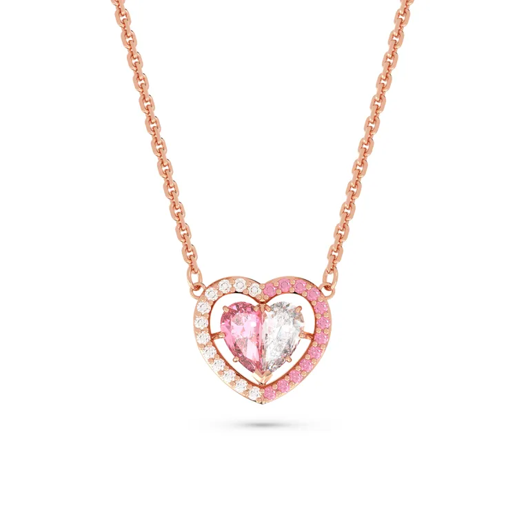 Gema 520系列粉紅色心形項鍊，4950元。品牌提供