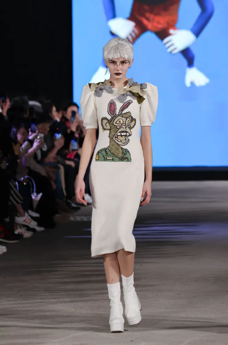 GIOIA PAN 2023秋冬「海洋之心」系列跨界合作全球兩大NFT IP「無聊猿」與「克隆人」。彭欣偉攝