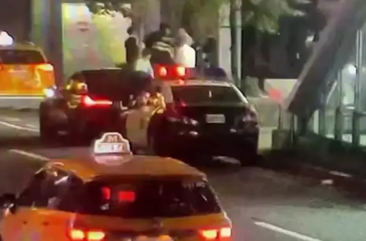 警方到場控制場面。翻攝畫面