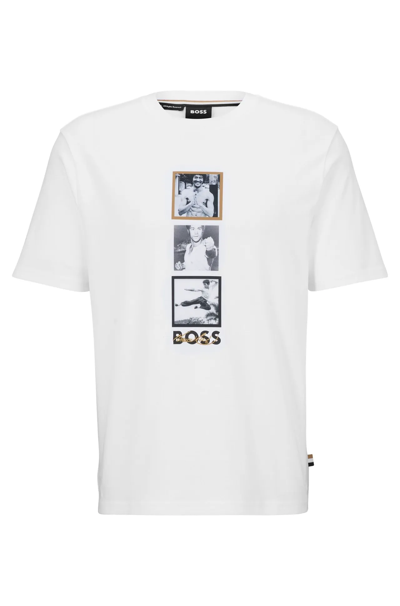 BOSS x Bruce Lee白色短袖T恤,3500元。品牌提供