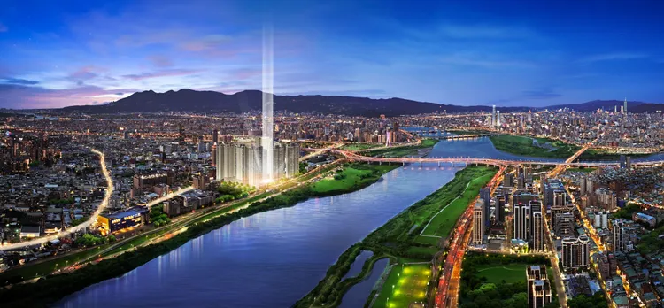 都廳大院串連國道一號、新北環快64快速道路可快速往返新板特區，離北市僅一橋之隔。業者提供