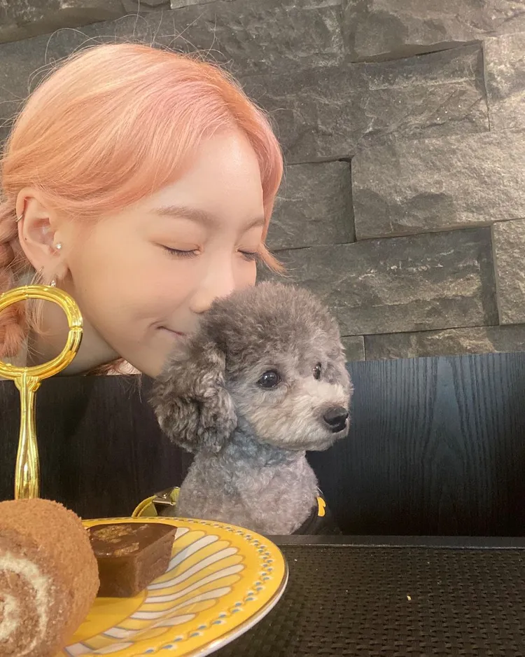太妍稱和愛犬ZERO很相似，尤其是「體力很差」的部分。翻攝taeyeon_ss IG