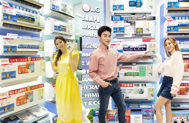 全國電子空調、冰箱完成安裝送6000元購物金，再享政府節能補助最高5000元。業者提供