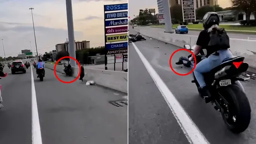 白目2騎士公路特技慘摔　同伴超衰！被失控重機狂奔撞斷腿