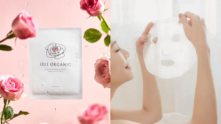 OUI ORGANIC玫瑰精萃煥顏保濕面膜，250。品牌提供