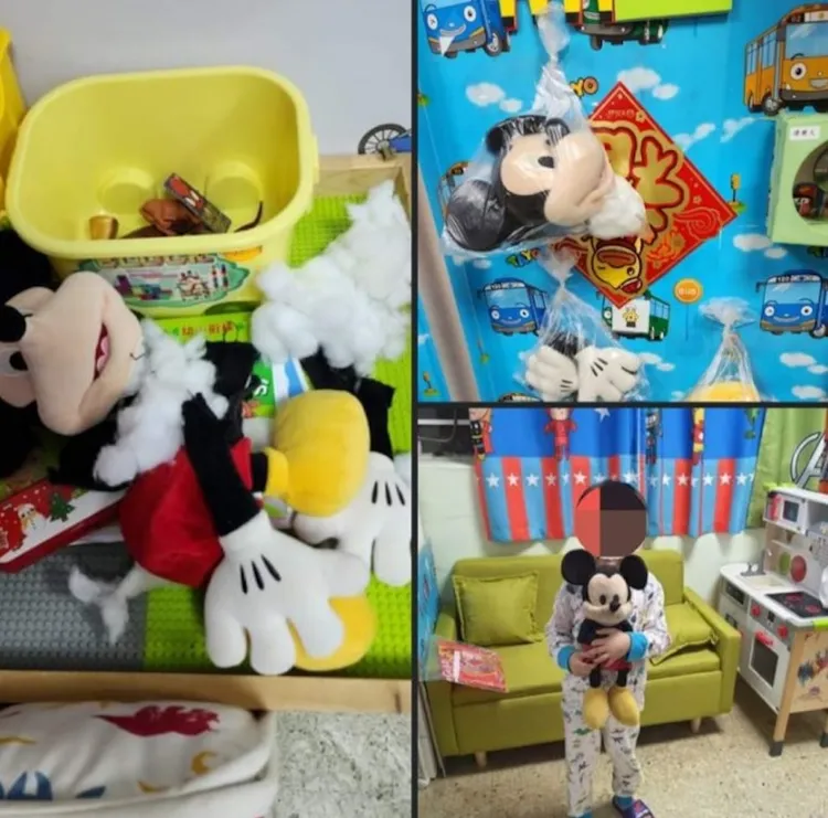 單親爸扯爛玩偶的做法，引起眾多網友議論。翻攝自《香港01》