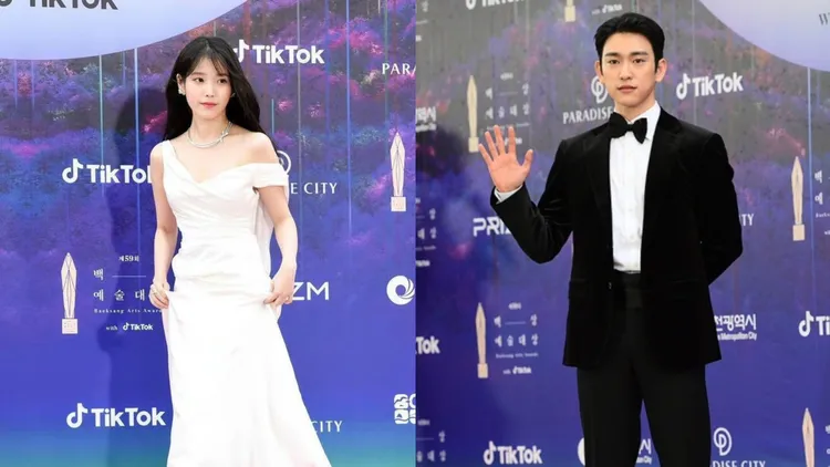 IU(左圖)和朴珍榮是電影部最佳人氣獎，朴珍榮還獲得最佳男新人。翻攝naver