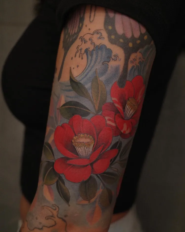 梁云菲對樁花有著特殊的迷戀。翻攝梁云菲臉書