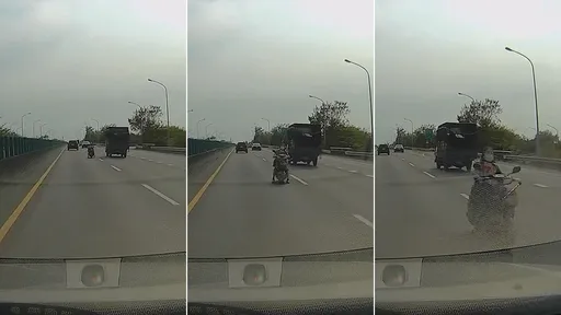 阿嬤好狂!逆衝快速道還騎在路中間 網驚:子孫發大財