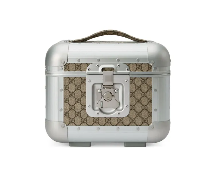 Gucci Valigeria棕色GG提花化妝箱，7萬8200元。品牌提供