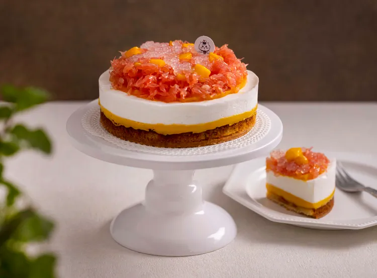 楊枝甘露6吋1280元，濃濃的芒果葡萄柚風味，酸甜討喜清爽不膩。業者提供