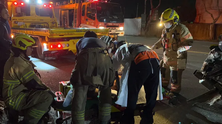 該起車禍釀一死一重傷。讀者提供