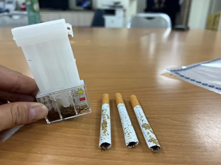 警方查獲的彩虹菸。翻攝畫面