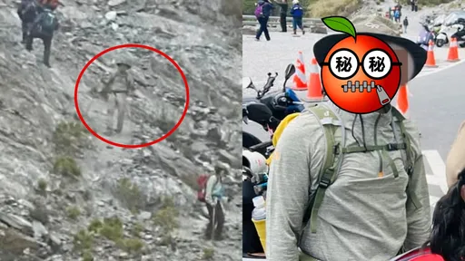 登山驚見「灰白戴缽男」!山友嚇傻「現場無此人」 真相大白:這我爸啦!