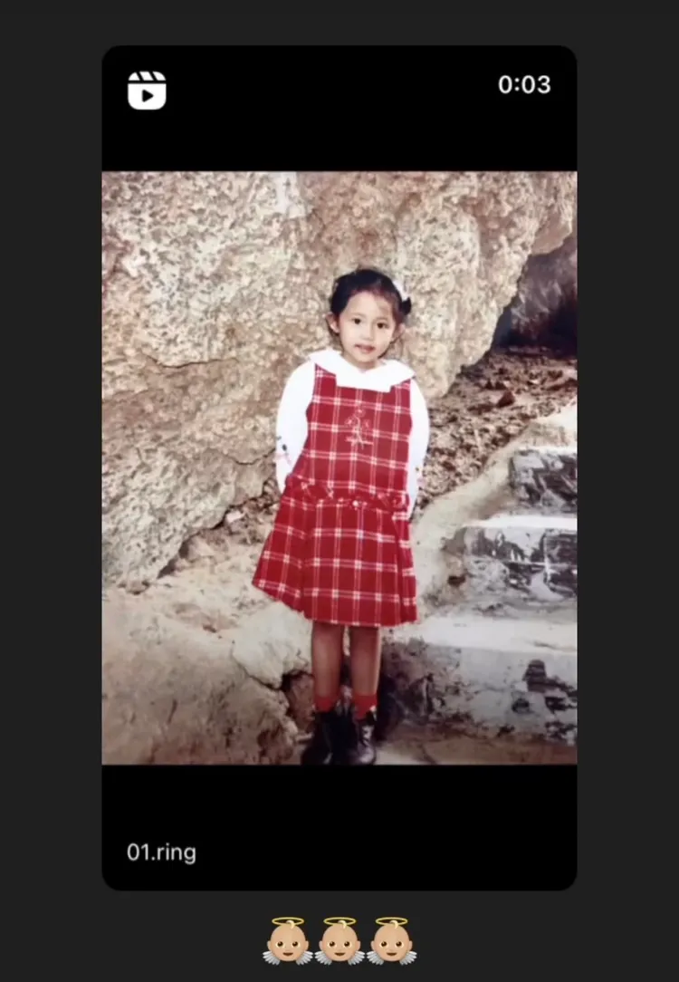 琳誼曬出自己年幼時的可愛照片。翻攝琳誼IG