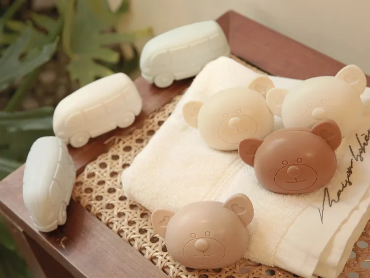 毛絨寶貝熊肥皂，各100g／450元。品牌提供