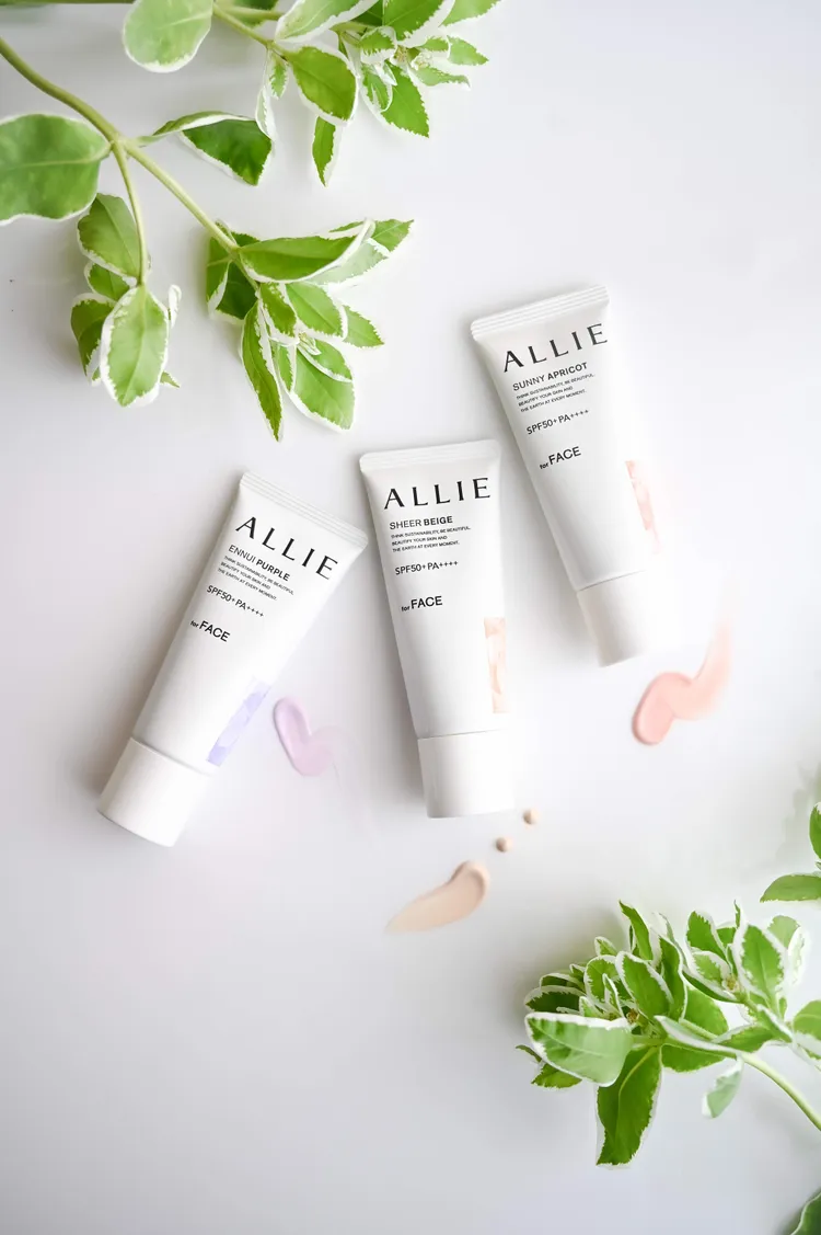 ALLIE持采濾鏡調色UV防曬乳具超強防曬力及三種不同色調及香調，提供多樣妝感選擇。業者提供