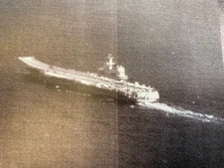 中共海軍山東號航艦編隊。國防部提供