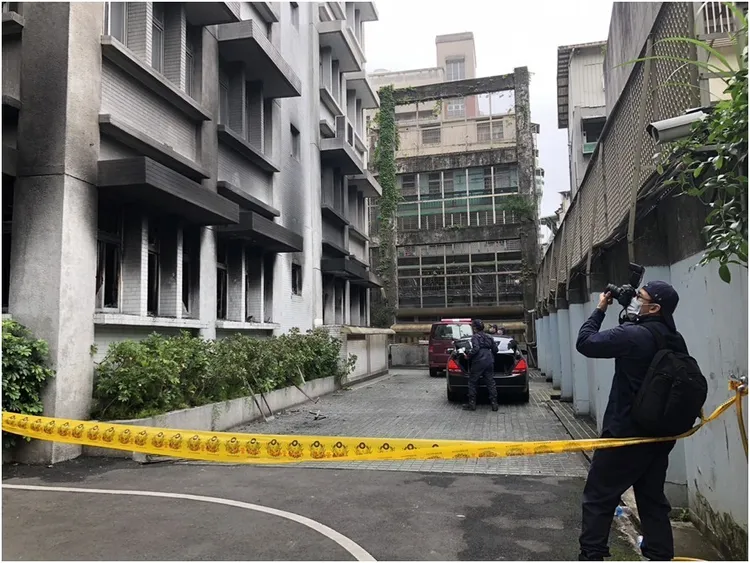 火災發生處。調查局提供