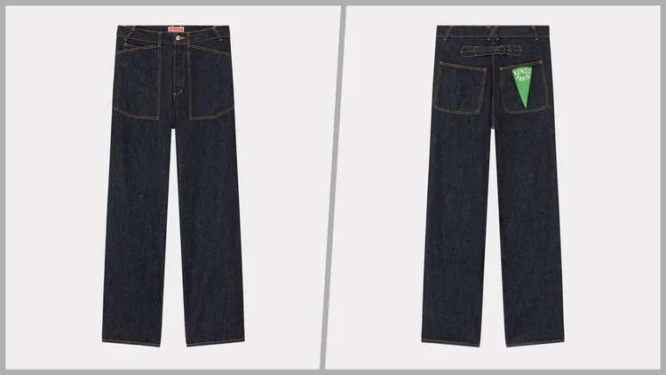 船旗水手墨藍色寬版丹寧褲，2萬800元。品牌提供