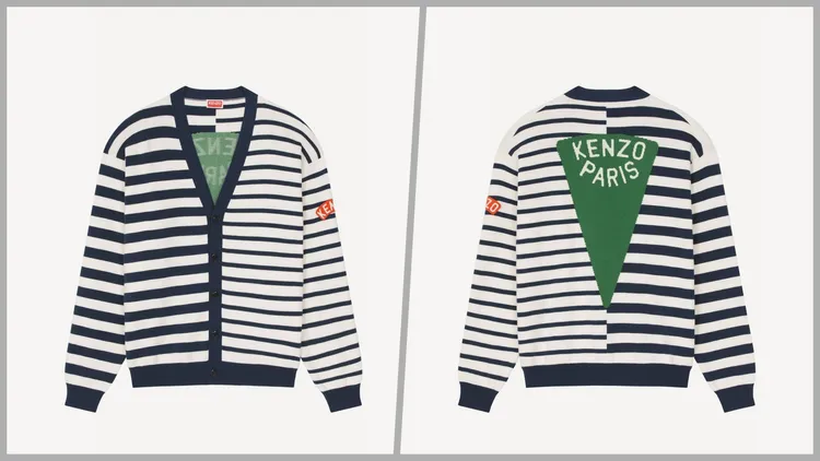 航海假期星夜藍提花針織開襟衫，2萬2800元。品牌提供