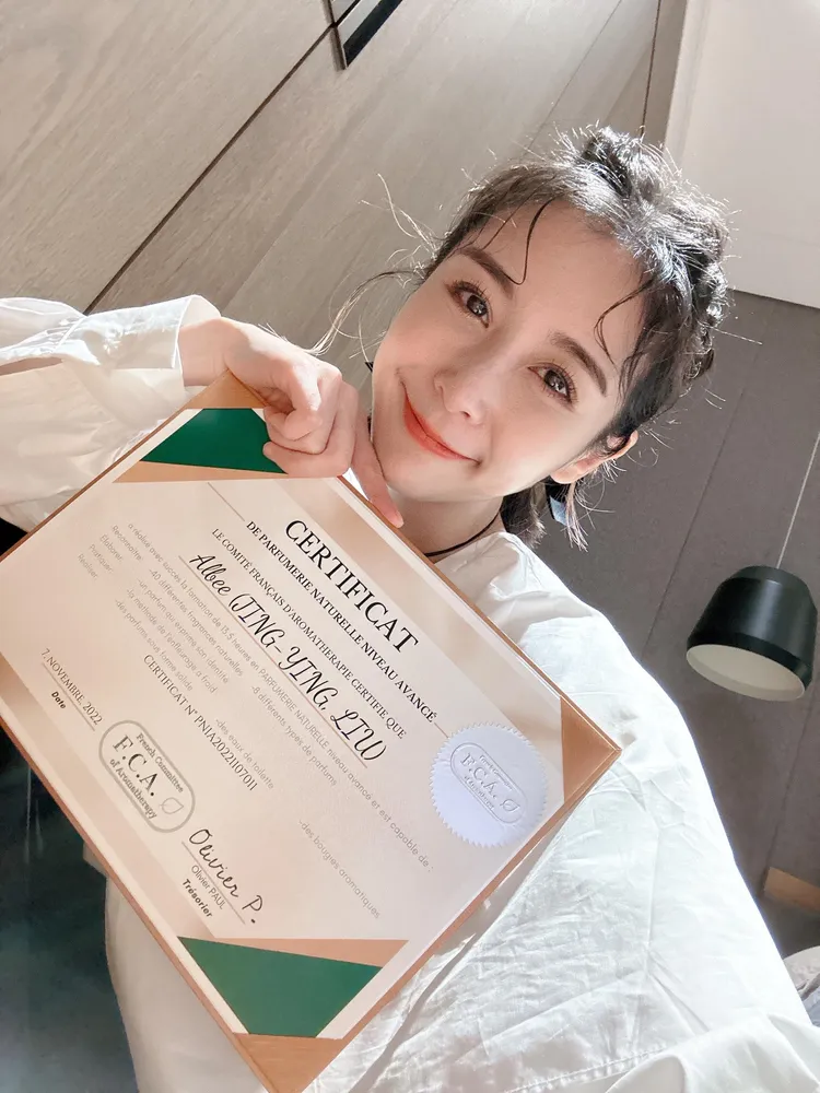 她考上芳療師也想要考講師。ALBEE提供