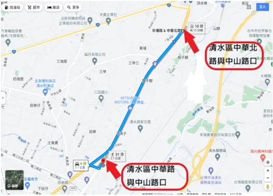 媽祖鑾轎晚間駐駕清水區朝興宮，警方將執行交通管制。警方提供