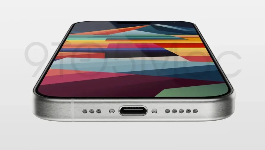 iPhone 15 Pro的边框更窄。翻摄9to5Mac