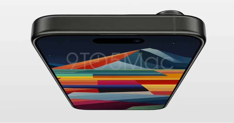 iPhone 15 Pro最新渲染圖有鈦合金中框。翻攝9to5Mac