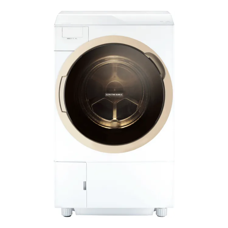 TOSHIBA 12KG旗艦熱泵滾筒奈米溫水洗脫烘，原價69,900，展場價59,900元。業者提供