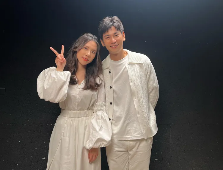 何芸娜（左）與楊子儀共同拍攝《無主無意》MV。新視紀整合行銷提供