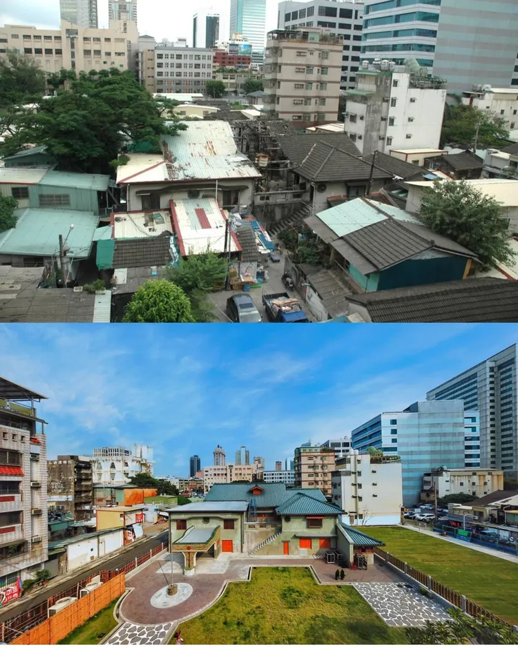 逍遙園修復前後。文化局提供