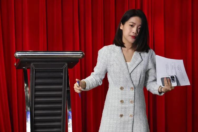 徐巧芯認為，政府過度依賴天然氣的時候，台灣的能源會成為國安議題。林林攝