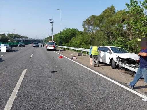 國道3號台中路段！不當變換車道害2車碰撞　釀5人傷車流回堵4公里