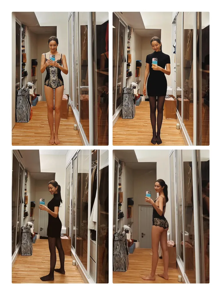 隋棠一張穿著透視塑身衣的4格照，真實身材讓數萬網友大讚近乎完美。翻攝隋棠 Sonia Sui臉書
