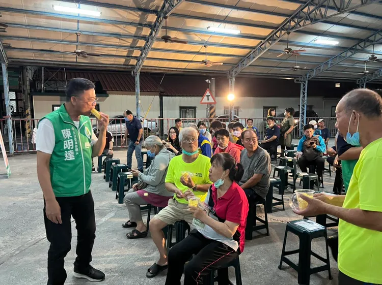 陳明達勤走基層，爭取認同。翻攝陳明達臉書