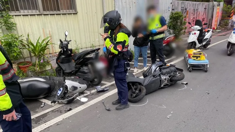 警方到場採證。中和警分局提供