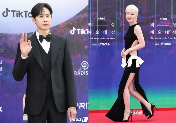 朴成勳（左圖）、金赫拉以《黑暗榮耀》分別入圍男配角、女新人獎。翻攝news1、SPO TV NEWS