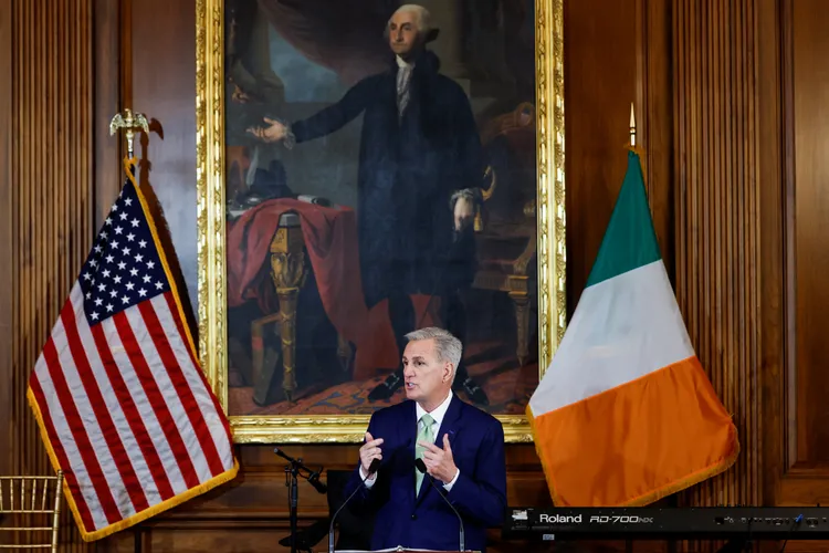 美國眾院議長麥卡錫。資料照片