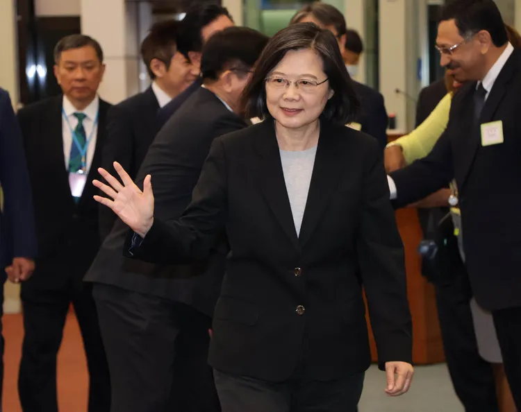 蔡英文今返台。鄭孟晃攝