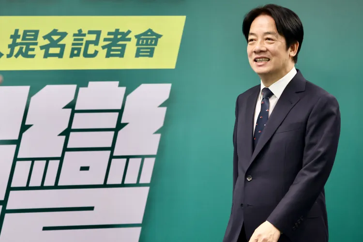 賴清德出席「Team Taiwan 挺台灣－民主進步黨總統候選人提名記者會」。林林攝